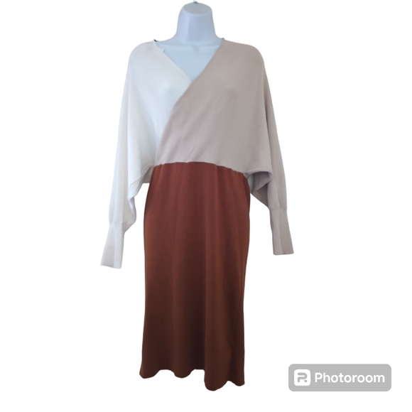 Almost Famous Block Neutral Color Long sleeve Dress . Size XL - Picture 4 of 13